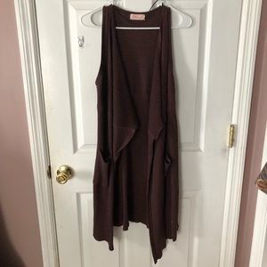 BLUSH Boutique Maroon/Purple Duster